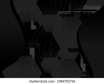 Vector de patrón de diseño elegante de fondo abstracto geométrico oscuro