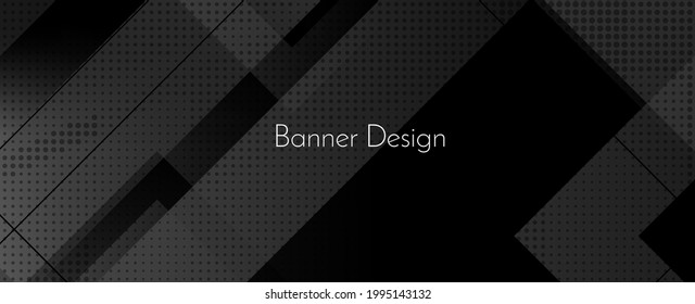 Dark geometric black abstract background elegent design pattern vector