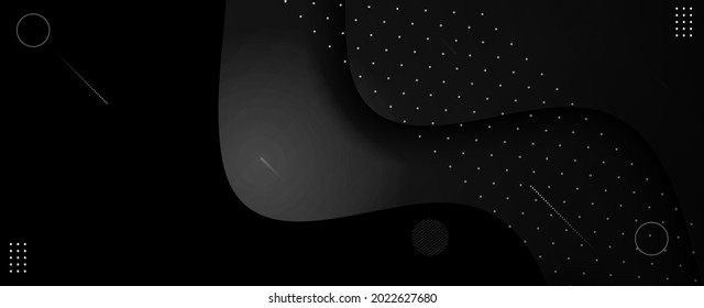 Dark geometric black abstract background elegent design pattern vector