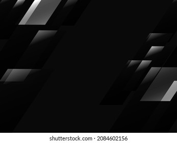 Dark geometric black abstract background elegent design pattern vector