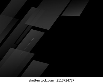 Dark geometric black abstract background elegent design pattern vector