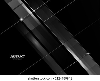 Dark geometric black abstract background elegent design pattern vector