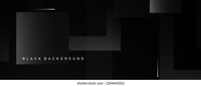 Dark geometric black abstract background elegant decorative design pattern vector