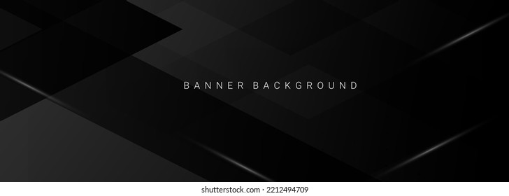 Dark geometric black abstract background elegent design pattern vector