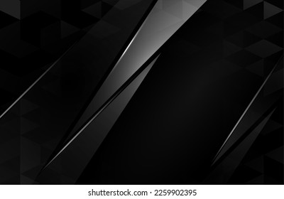 Dark geometric black abstract background elegant decorative design pattern vector