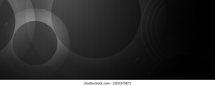 Dunkel geometrische, schwarze, runde abstrakte Hintergrunddesign-Muster, Vektorgrafik