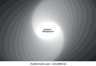 dark geometric Gradation round abstract background. concept white and black Oval modern texture vector.  