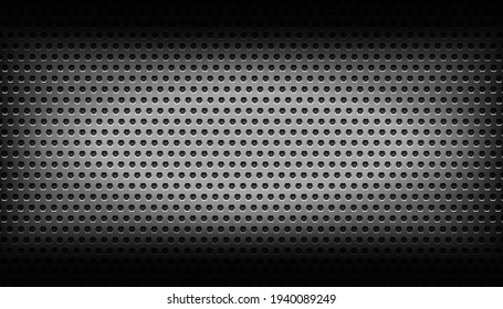 Dark geometric grid background. Black abstract vector illustrator. 