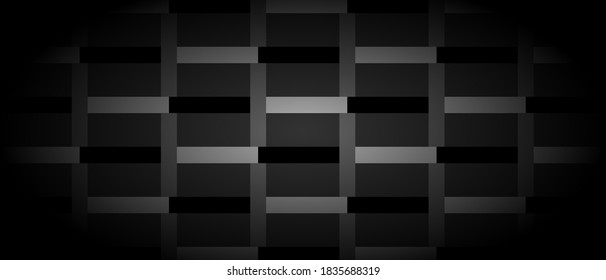 Dark Geometric grid background. Modern dark abstract vector texture.