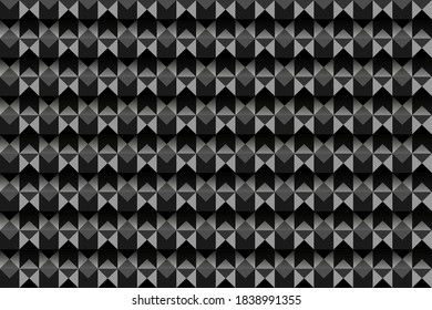 Dark Geometric grid background. Modern dark abstract vector texture.