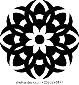 Dark geometric mandala sphere vector