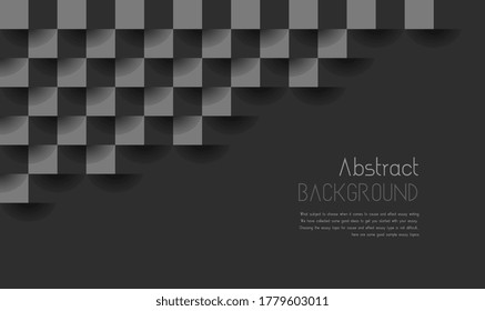 Dark geometric modern background. Perspective texture for cover design, website background, advertising. Vector illustration.