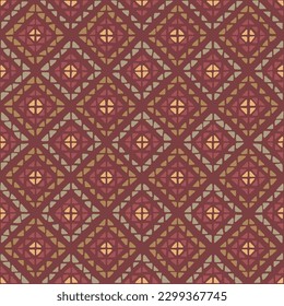 dark geometric repetitive background. hand drawn squares of triangles. folk decorative art. vector seamless pattern. fabric swatch. wrapping paper. continuous design template for home decor, linen