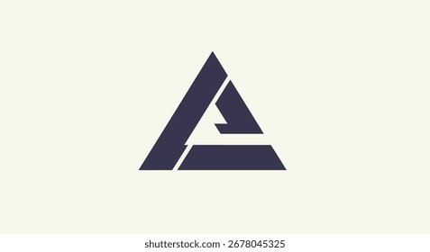 A dark geometric symbol with sharp angles and internal lines forming an abstract representation of the letter A