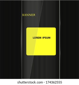 Dark glass banner vector