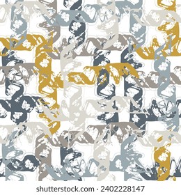 dark gloomy autumn floral pattern with brush strokes of paint Contemporary. Expressionism. Impasto brush strokes.
