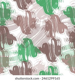 dark gloomy autumn floral pattern with brush strokes of paint  Brush stroke stripes vertical
