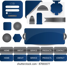 dark glossy web designing elements