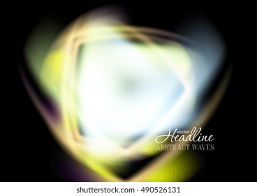Dark glowing abstraction decoration design. Vector background