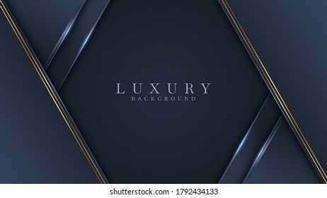 Dark and gold abstract background luxury shapes. Vector illustration.