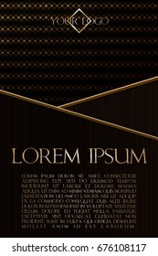 Dark gold banner with overlay textures for business men's simply elegant