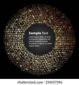 Dark gold black Light Abstract Technology background for computer graphic website internet. text box. Brochure. card.
