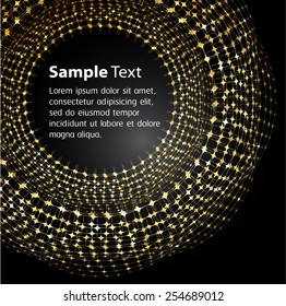 Dark gold black Light Abstract Technology background for computer graphic website internet. text box. Brochure. card. star