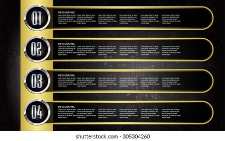 dark gold black silver Web Design Website Elements Template for graphic internet. text box. label. info graphics. metal. card. pixel. Metals, alloys, steel, aluminum. button