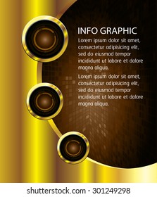 dark gold brown Web Design Website Elements Template for graphic internet. text box. label. info graphics. metal. card. pixel. Metals, alloys, steel, aluminum. button