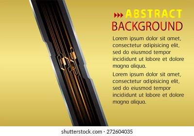 dark gold color Light Abstract Technology background computer graphic website internet and business. circuit. vector illustration. text box. Brochure. card. banner flyer magazine. Design label.