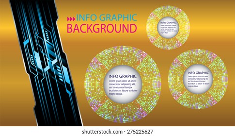 dark gold color Light Abstract Technology background computer graphic website internet and business. circuit. vector illustration. text box. Brochure. card. banner flyer magazine. Design label.