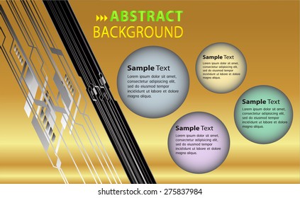 dark gold color Light Abstract Technology background computer graphic website internet and business. circuit. vector illustration. text box. Brochure. card. banner flyer magazine. Design label.