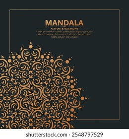 dark gold color mandala background concept