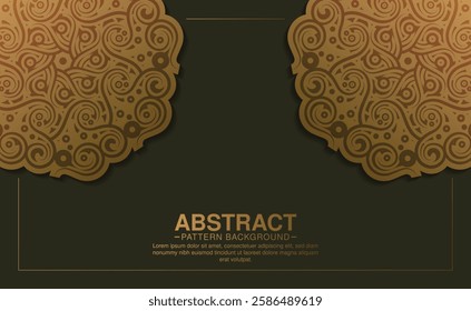 dark gold color mandala background concept