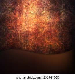 Dark gold colored artistic card or invitation background with decorative vintage pattern and place for your text.