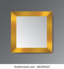 dark gold frame vector on wall.