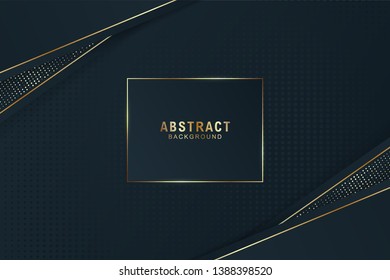 DARK AND GOLD. Geometric abstract background with space for text, elegant color and shape. Usable for background template. 