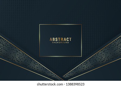 DARK AND GOLD. Geometric abstract background with space for text, elegant color and shape. Usable for background template. 