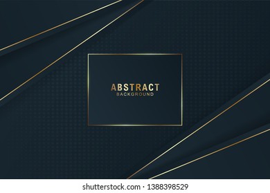 DARK AND GOLD. Geometric abstract background with space for text, elegant color and shape. Usable for background template. 