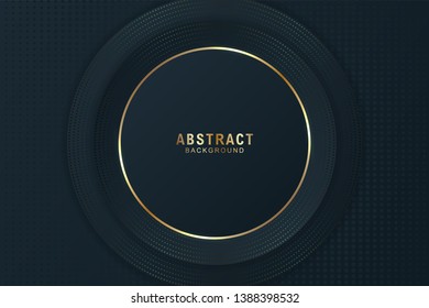 DARK AND GOLD. Geometric abstract background with space for text, elegant color and shape. Usable for background template. 