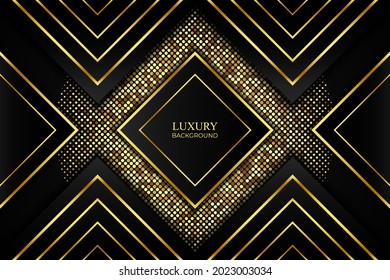 Dark gold geometric luxury background