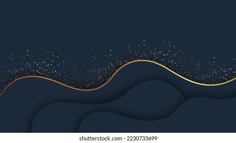 Dark gold and glitter texture with Luxury background concept.