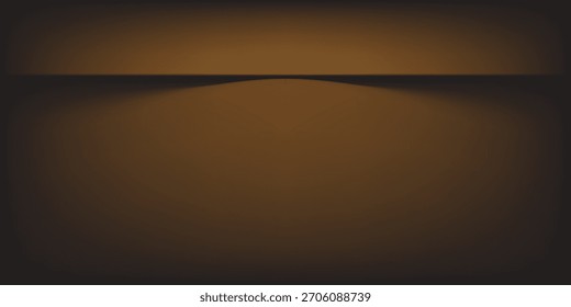 Estudio de fondo degradado de oro oscuro con dos luces de patrón abstracto brillante, moderno y lujoso interior de la habitación vacía para la iluminación de exhibición de productos premium.