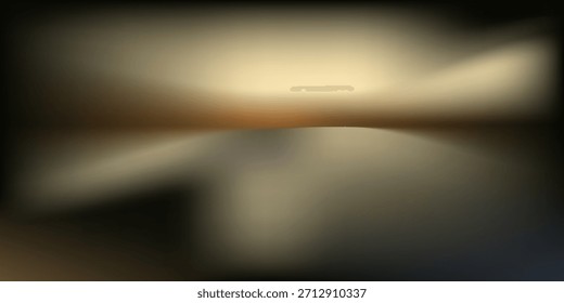 Dark gold gradient background studio with two lights shiny abstract pattern, modern and luxury empty room interior for premium product display lighting.

