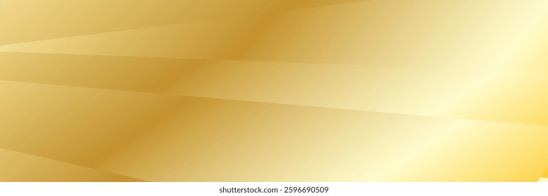 Dark gold gradient paper waves abstract banner design. Elegant wavy vector background