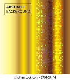 dark gold Light Abstract Technology background for computer graphic website internet. text box. Brochure. card. label. banner. Mosaic, digital, table, pixels.