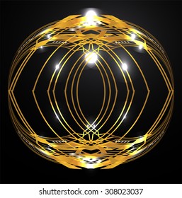 Dark gold Light Abstract Technology background for computer graphic website internet and business. text box. Brochure. card. wave.