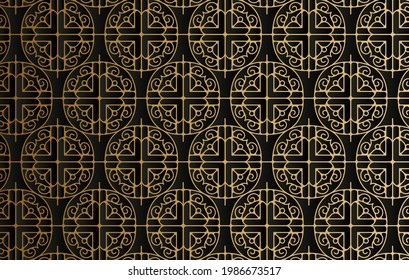 dark gold line geometric pattern