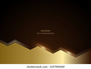 Dark gold luxury abstract background, vector illustration