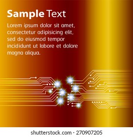 dark gold orange Light Abstract Technology background for computer graphic website internet. text box. Brochure. card. label. banner. circuit